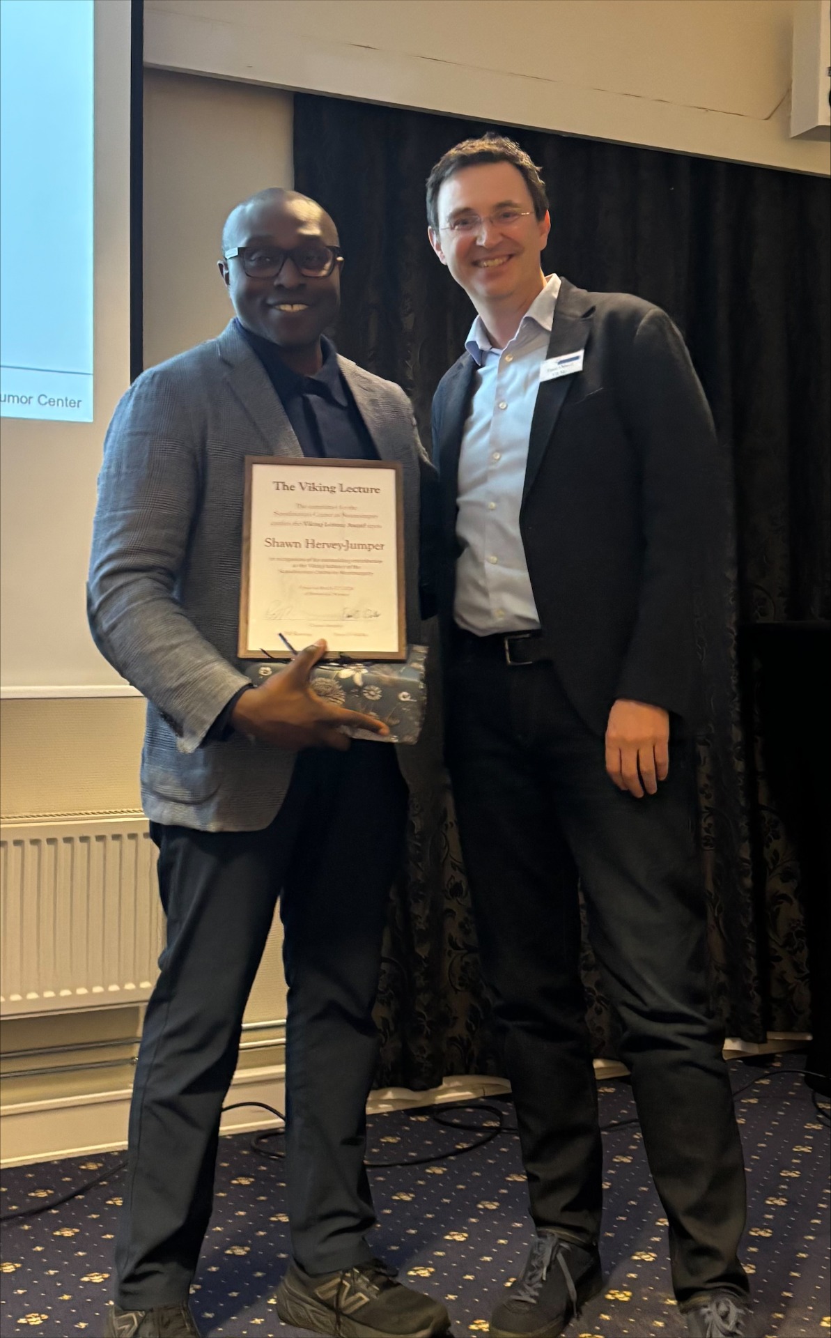 Shawn Hervey-Jumper, the Viking lecturer of 2026, here togeter with Einar Vik-Mo